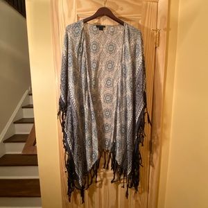Steve Madden Blue Tones Kimono Duster